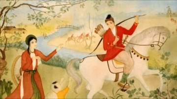 Đạo vợ chồng tương kính như tân. Nguồn: Internet