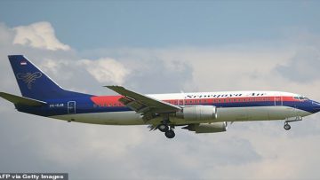 Một chiếc máy bay chở khách Boeing 737 của Hàng không Sriwijaya (ảnh chụp một chiếc máy bay tương tự)