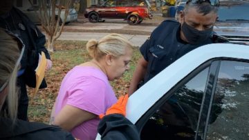 Rachel Rodriguez is arrested in an undated photograph released Jan. 13, 2021. (Texas Attorney General’s Office)