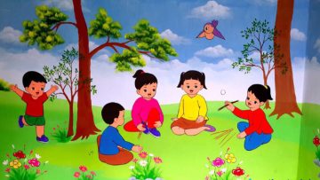 học sinh làm trung tam