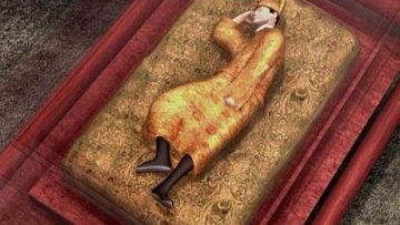 Thi thể nhà vua Vạn Lịch khai quật ( Ảnh: sina)