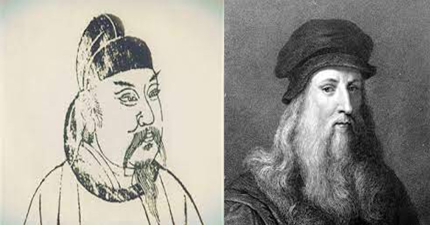 Hai nhân vật nổi tiếng phương Đông và phương Tây: Leonardo da Vinci và Lỗ Ban