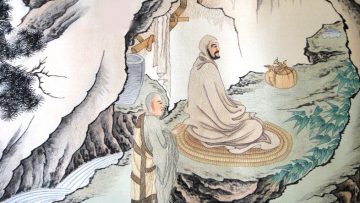 Lục tổ Huệ Năng đi tu luyện. Nguồn ảnh: nghethuatdkntv.