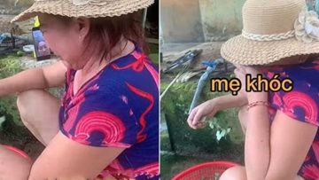 Mẹ khóc thương con. Nguồn ảnh: Webtretho.com