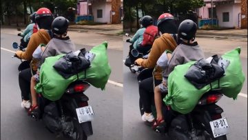 “Anh trai  tài giỏi ” bế em nhỏ suốt quãng đường 𝟑𝟎𝟎𝐤𝐦 từ Sài Gòn về quê