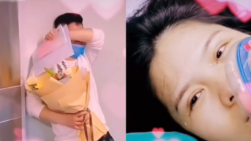 Hình ảnh người chồng trẻ chờ vợ sinh con khóc nức nở bên ngoài khiến nhiều người cảm động