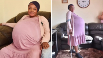 Hình ảnh lúc mang thai của bà Gosiame Thamara Sithole (ảnh chụp màn hình New York Post).