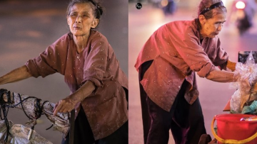 Bà cụ nhặt ve chai khóc nghẹn khi kể về con cái